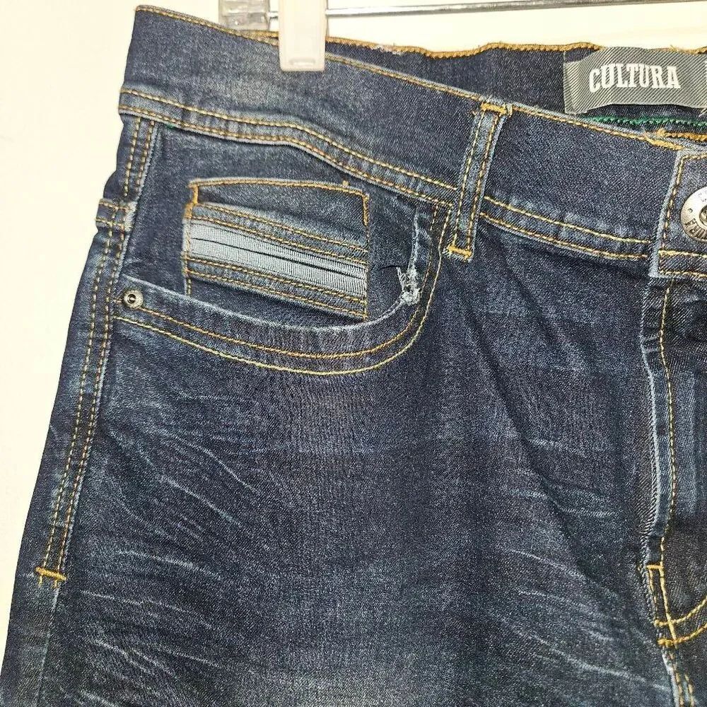 Cultura Premium Men's Skinny Fit Natural Flex Comfort Stretch Jeans Size 36 x 32 - Picture 7 of 8